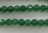 CAJ410 15.5 inches 4mm faceted round green aventurine beads