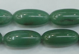 CAJ53 15.5 inches 12*26mm rice green aventurine jade beads wholesale