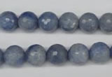 CAJ563 15.5 inches 10mm faceted round blue aventurine beads wholesale