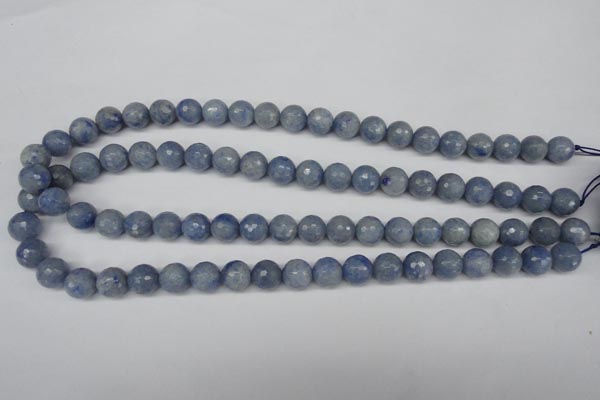 CAJ563 15.5 inches 10mm faceted round blue aventurine beads wholesale