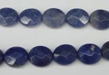 CAJ580 15.5 inches 10*12mm faceted oval blue aventurine beads wholesale