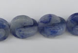 CAJ584 15.5 inches 16*16mm curved moon blue aventurine beads wholesale