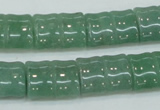 CAJ59 15.5 inches 13*18mm flat bamboo green aventurine jade beads