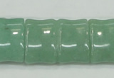 CAJ61 15.5 inches 22*30mm flat bamboo green aventurine jade beads