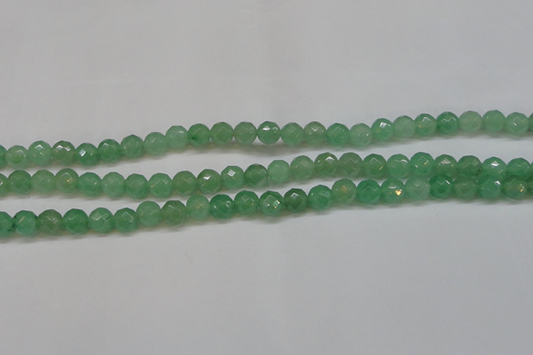 CAJ622 15.5 inches 8mm faceted round green aventurine beads