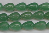 CAJ632 15.5 inches 10*14mm teardrop green aventurine beads