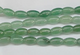 CAJ641 15.5 inches 5*8mm rice green aventurine beads