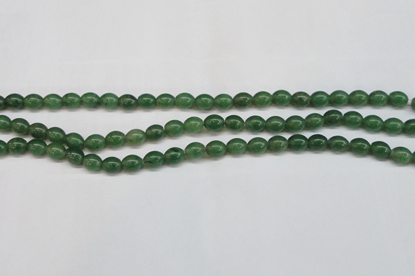 CAJ643 15.5 inches 8*10mm rice green aventurine beads