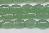 CAJ645 15.5 inches 8*12mm rice green aventurine beads