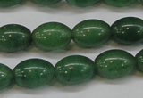 CAJ647 15.5 inches 10*14mm rice green aventurine beads