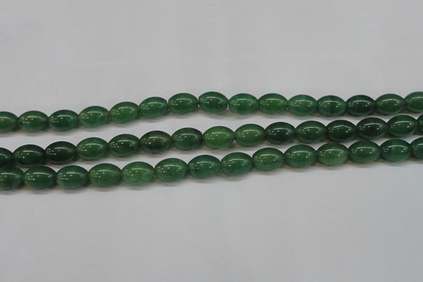 CAJ647 15.5 inches 10*14mm rice green aventurine beads