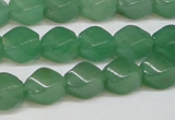 CAJ664 15.5 inches 8*10mm twisted rice green aventurine beads