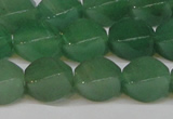 CAJ666 15.5 inches 10*14mm twisted rice green aventurine beads