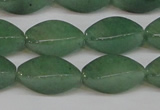 CAJ667 15.5 inches 10*20mm twisted rice green aventurine beads