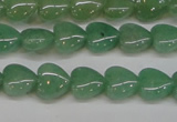 CAJ684 15.5 inches 10*10mm heart green aventurine beads