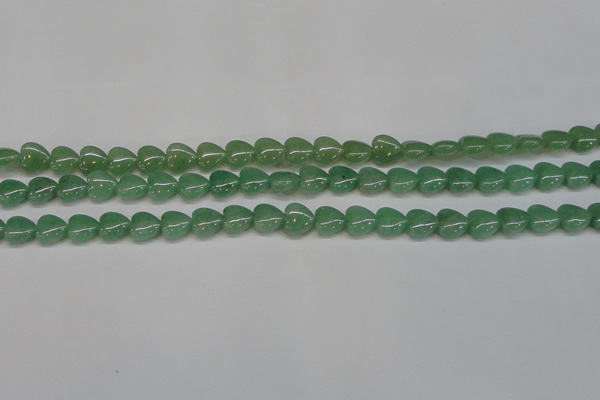 CAJ684 15.5 inches 10*10mm heart green aventurine beads