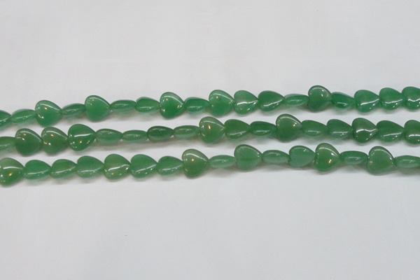 CAJ686 15.5 inches 14*14mm heart green aventurine beads