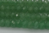 CAJ702 15.5 inches 5*8mm faceted rondelle green aventurine beads