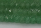 CAJ703 15.5 inches 6*10mm faceted rondelle green aventurine beads