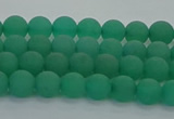 CAJ710 15.5 inches 4mm round matte green aventurine beads