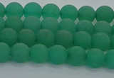 CAJ711 15.5 inches 6mm round matte green aventurine beads