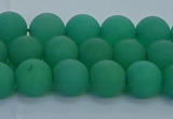 CAJ712 15.5 inches 8mm round matte green aventurine beads