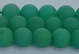 CAJ713 15.5 inches 10mm round matte green aventurine beads