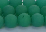 CAJ714 15.5 inches 12mm round matte green aventurine beads