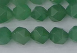 CAJ732 15.5 inches 8mm faceted nuggets green aventurine beads