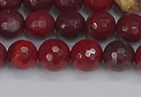 CAJ760 15.5 inches 8mm faceted round apple jasper beads