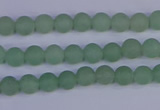 CAJ800 15.5 inches 4mm round matte green aventurine beads wholesale