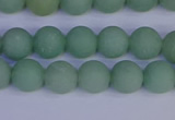 CAJ802 15.5 inches 8mm round matte green aventurine beads wholesale