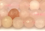 CAJ820 15 inches 6mm faceted round pink aventurine beads