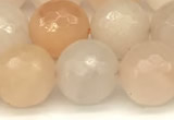 CAJ822 15 inches 10mm faceted round pink aventurine beads