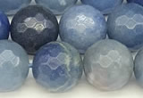 CAJ827 15 inches 10mm faceted round blue aventurine beads