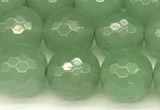 CAJ831 15 inches 8mm faceted round green aventurine beads