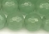 CAJ832 15 inches 10mm faceted round green aventurine beads