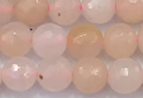 CAJ857 15 inches 6mm faceted round pink aventurine beads