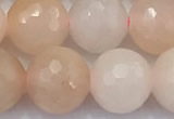 CAJ859 15 inches 10mm faceted round pink aventurine beads