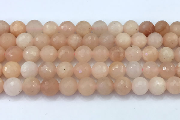 CAJ859 15 inches 10mm faceted round pink aventurine beads