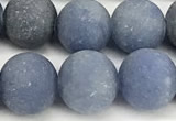 CAJ877 15 inches 8mm round matte blue aventurine beads