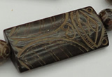 CAL14 14.5 inches 28*60mm carved rectangle agalmatolite beads