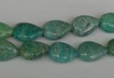 CAM1024 15.5 inches 10*13mm flat teardrop natural Russian amazonite beads