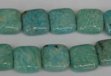 CAM1027 15.5 inches 14*14mm square natural Russian amazonite beads