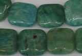 CAM1029 15.5 inches 18*18mm square natural Russian amazonite beads