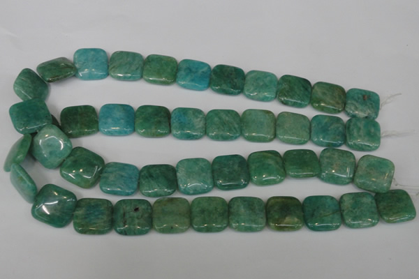 CAM1029 15.5 inches 18*18mm square natural Russian amazonite beads