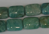 CAM1032 15.5 inches 13*18mm rectangle natural Russian amazonite beads