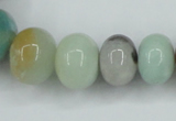 CAM106 15.5 inches multi-size rondelle amazonite gemstone beads