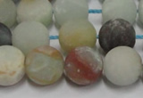 CAM1102 15.5 inches 8mm round matte amazonite beads wholesale