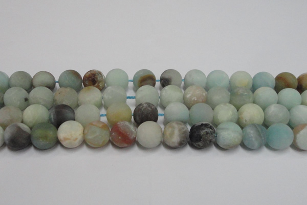 CAM1105 15.5 inches 14mm round matte amazonite beads wholesale